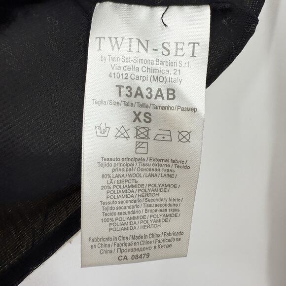 Twin-Set by Simona Barbieri Sweater XS Heart Sequins Wool Blend Crewneck Party - Picture 10 of 12